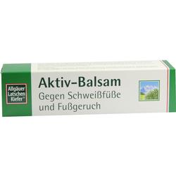 Eine grüne Tube "Aktiv-Balsam" gegen Schweißfüße und Fußgeruch.