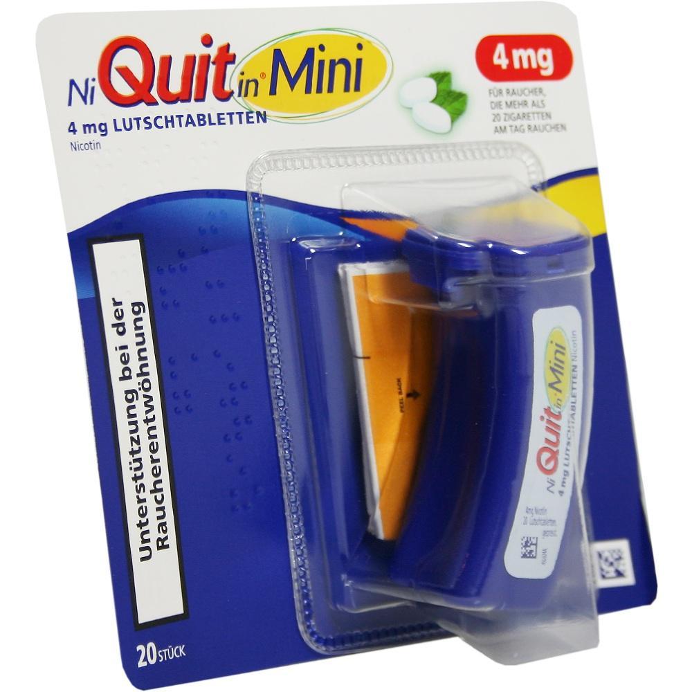 Verpackung von Nikotin-Lutschtabletten zur Unterstützung beim Rauchen aufhören.